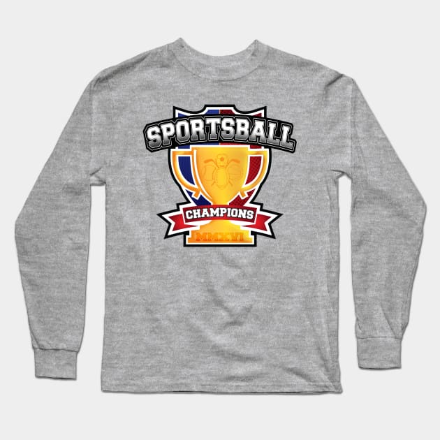 Sportsball Champions Long Sleeve T-Shirt by rexraygun